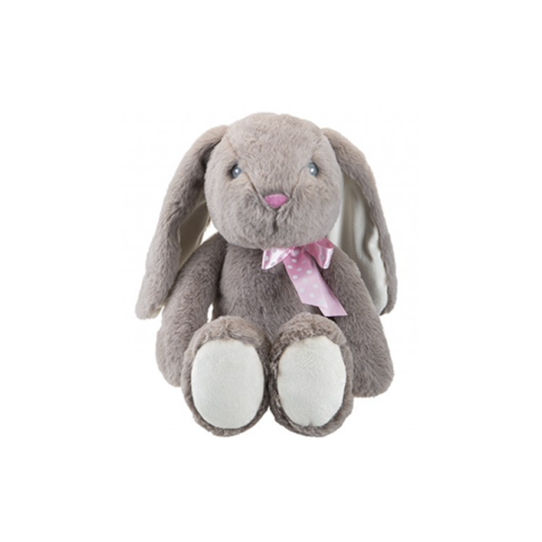 Easter Bunny Floppy Grey Rabbit Soft Toy 23cm