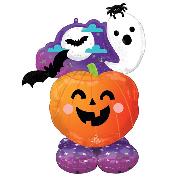 Halloween Fun Ghost & Pumpkin Airloonz 53" Foil Balloon