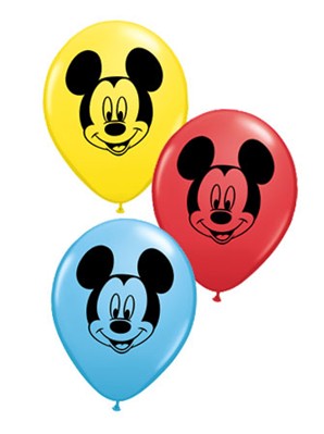 Assorted Disney Mickey Mouse 5" Latex Balloons 100pk