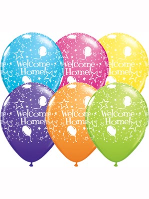 Assorted Welcome Home Stars-A-Round Latex Balloons 6pk