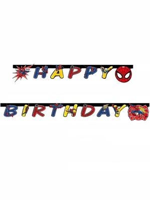 Ultimate Spiderman Happy Birthday Jointed Banner