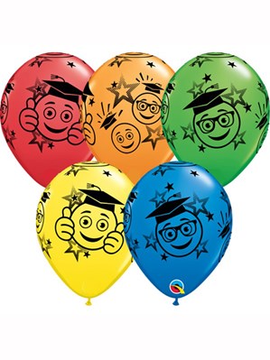 Graduation Smiles 11" Latex Balloons 25pk