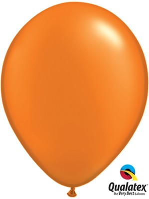 Qualatex Pearl 11" Mandarin Orange Latex Balloons 100pk