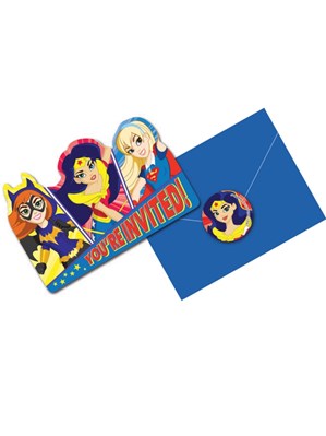 DC Superhero Girls Invitations & Envelopes 8pk