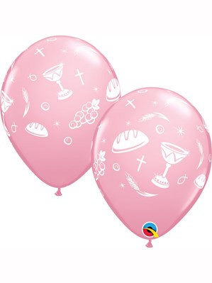 Pink Communion Elements 11" Latex Balloons 25pk