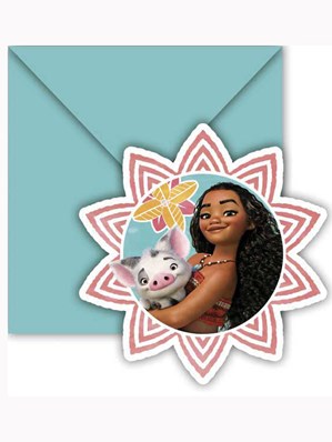 Disney Moana Invitations & Envelopes 6pk