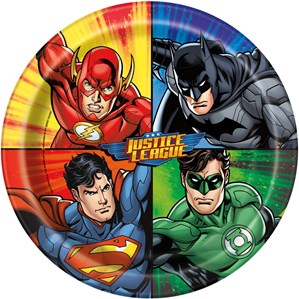 Justice League 9" Paper Plates 8pk