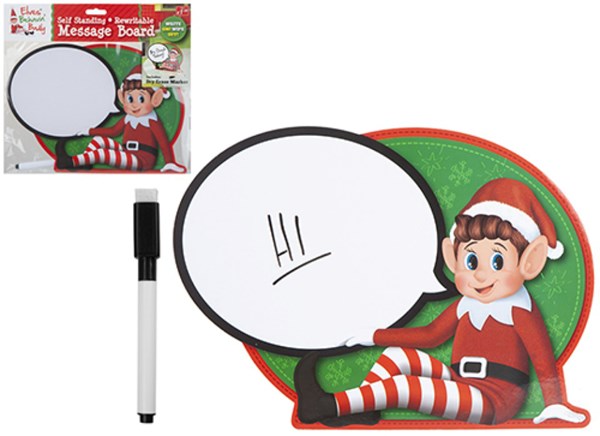 Christmas Elf Speech Bubble Wipe Clean Sign