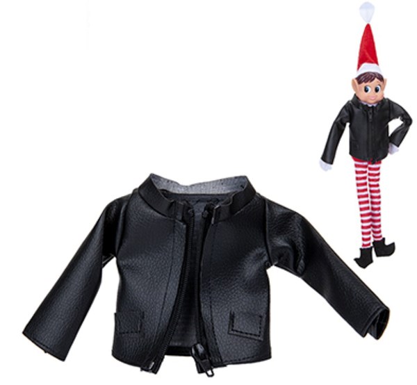 Christmas Elf Faux Leather Jacket With Zip