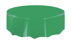Emerald Green Round Plastic Tablecover 84"