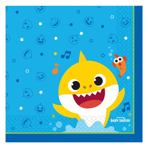 Baby Shark Party Lunch Napkins Pack of 16 
