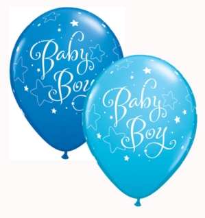 Assorted Blue Baby Boy 11" Latex Balloons 25pk