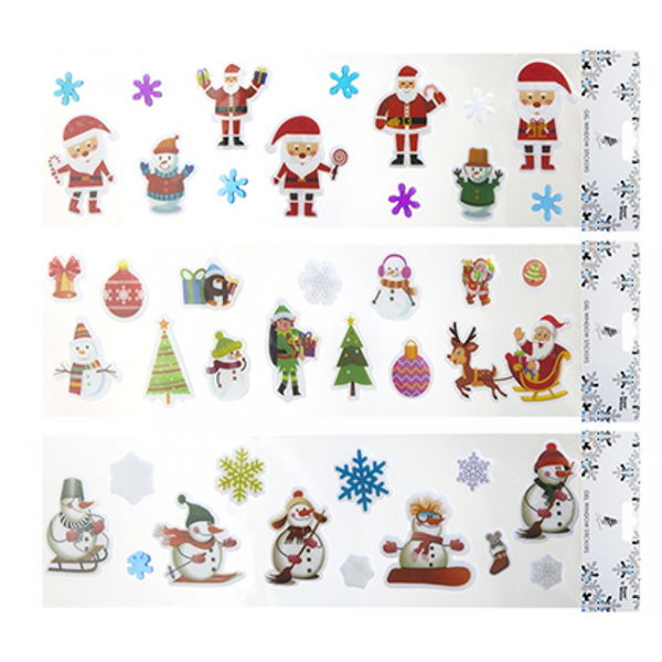 Christmas Character Window Gel Stickers (Single Design)