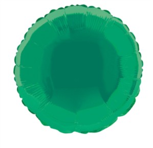 Single 18" Green Circular Foil Balloon