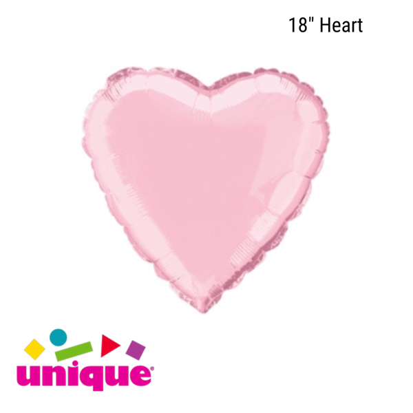 Pastel Pink 18" Heart Shaped Foil Balloon