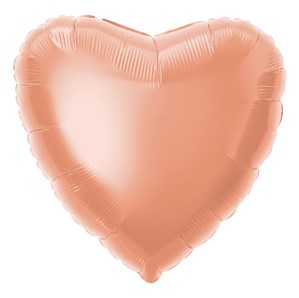 Rose Gold 18" Heart Foil Balloon Packaged
