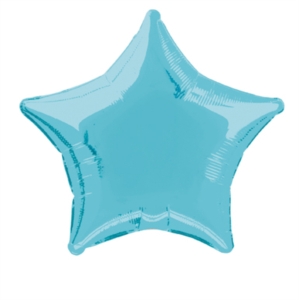 Single 20" Baby Blue Star Shaped Foil Balloon
