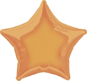 Single 20" Orange Star Shaped Foil Balloon