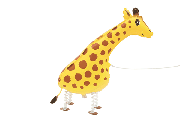 Walking Pet Giraffe Foil Balloon