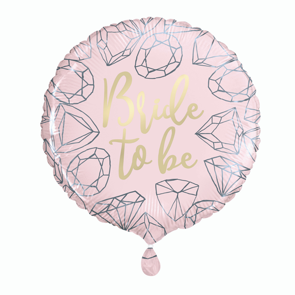 Bride to Be Pink Diamond 18" Foil Balloon