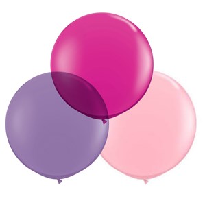 Pink and Purple 24" (2ft) Latex Balloons 3pk
