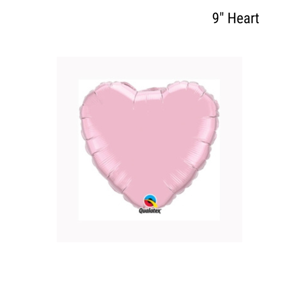Pearl Pink 9" Heart Foil Balloon