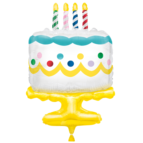 Giant Birthday Cake 25" Foil Balloon