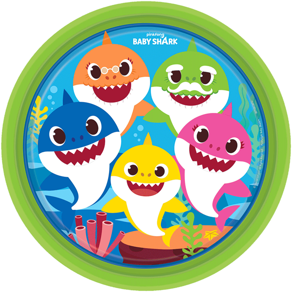 Baby Shark Party 23cm Paper Plates 8pk
