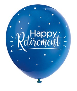 Pearl Assorted Colour 12" Retirement Latex Balloons 5pk