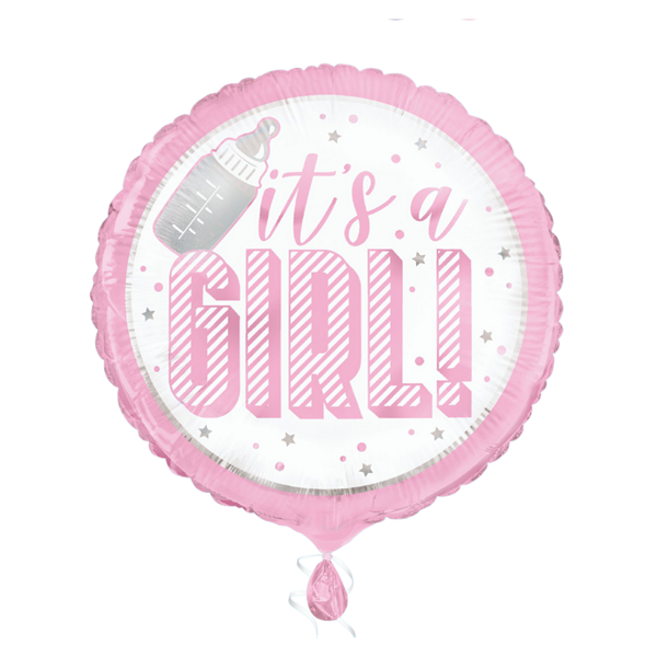It's A Girl Pink 18" Foil Balloon