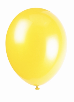 12" Canary Yellow Latex Balloons - 50pk