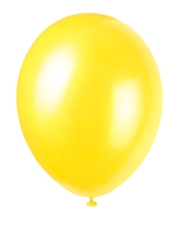 12" Cajun Yellow Pearlized Latex Balloons - 50pk