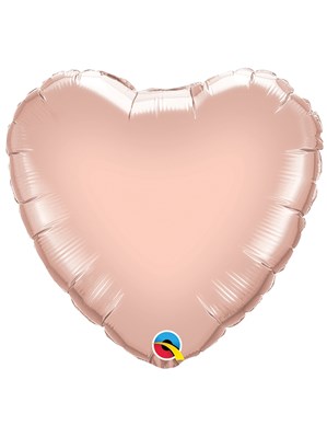 Rose Gold 18" Heart Foil Balloon Unpackaged