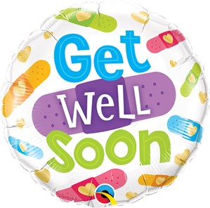 Get Well Soon Bandages 18" Foil Balloon