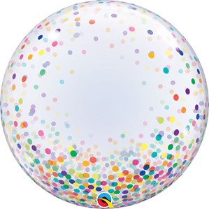 Colourful Printed Confetti 24" Deco Bubble