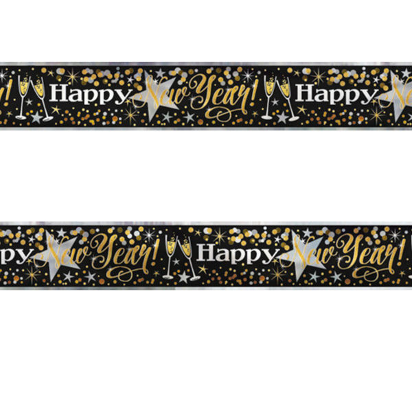 Happy New Year Glittering Foil Banner