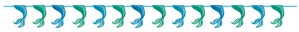 Mermaid Tail Party 9ft Glitter Garland Banner