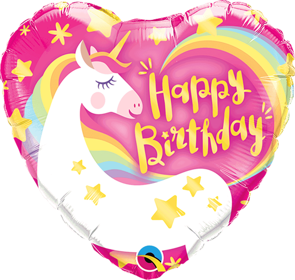 Magical Birthday Unicorn 9" Air Fill Foil Balloon