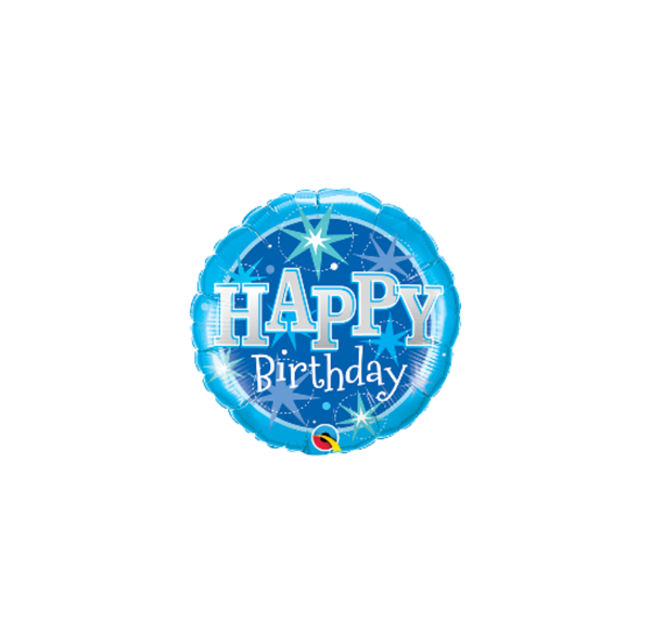 Mini Blue Birthday Sparkle 9" Foil Balloon