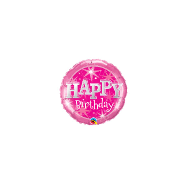 Mini Pink Sparkle Birthday 9" Foil Balloon
