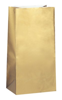 Gold Paper Sweet Bags 10pk
