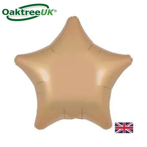 Oaktree Satin Latte Star 19" Foil Balloon