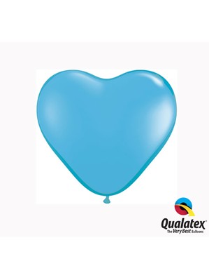 Qualatex 6" Pale Blue Latex Heart Balloons 100pk