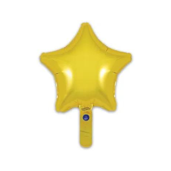 Oaktree Gold 9" Star Foil Balloon (Loose & Self-Seal)