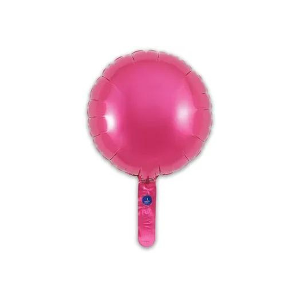 Oaktree Hot Pink 9" Round Foil Balloon (Loose & Self-Seal)