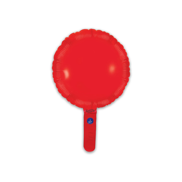 Oaktree Red 9" Round Foil Balloon (Loose & Self-Seal)
