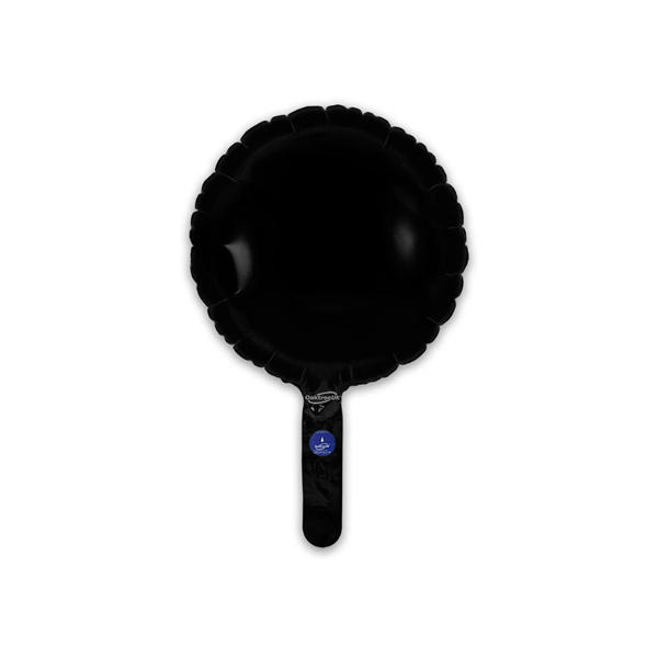 Oaktree Black 9" Round Foil Balloon (Loose & Self-Seal)