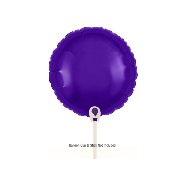 Oaktree Purple 9" Round Foil Balloon (Loose & Self-Seal)