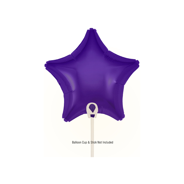 NEW Oaktree Purple 9" Star Foil Balloon (Loose & Self-Seal)