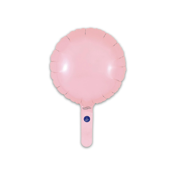 Oaktree Matte Pink 9" Round Foil Balloon (Loose & Self-Seal)